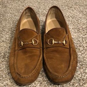 Gucci Horsebit Suede Loafers